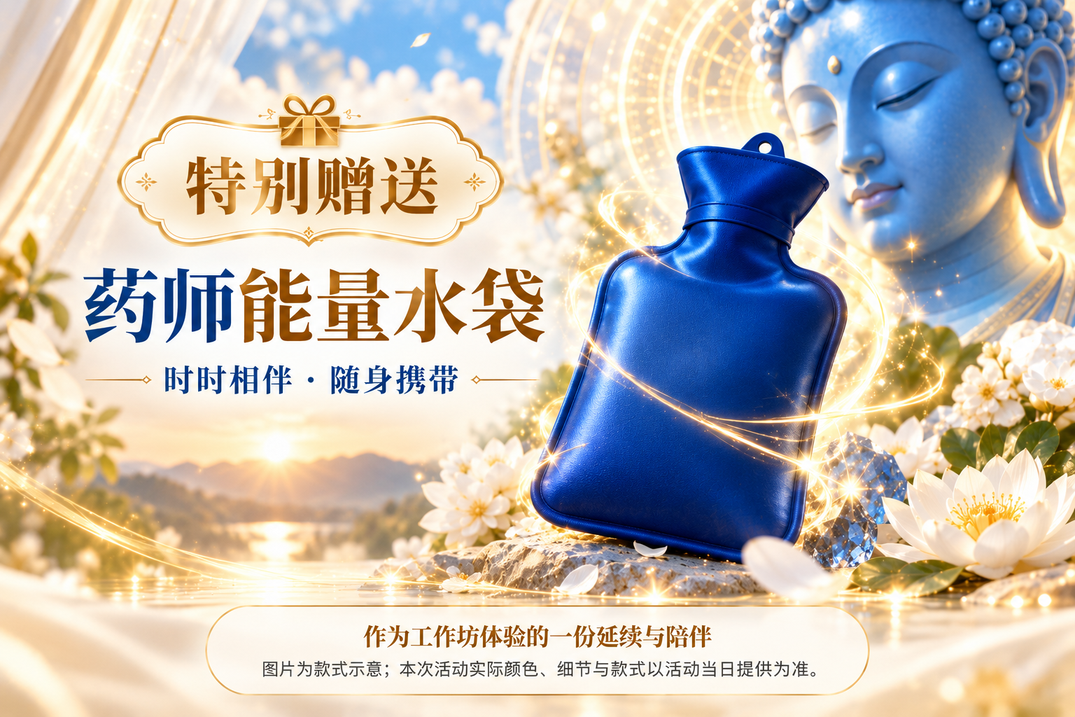 特別贈送藥師能量水袋款式示意